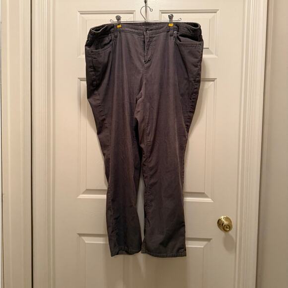 Lands End Stretch Mid-Rise Straight Corduroy Pants Sz 22W Gray - Picture 1 of 6